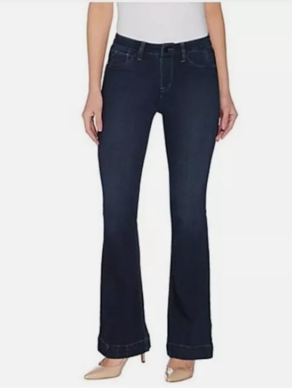 NWOT Laurie Felt Curve Silky Denim Flare Boot Cut Jeans | Flattering, Stretchy